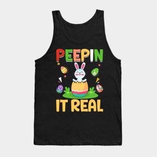 Peepin It Real Funny easter t shirt Tank Top